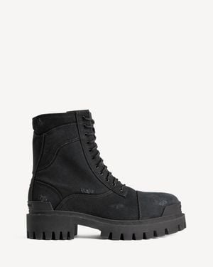 Balenciaga Combat Strike Stiefel - Schwarz