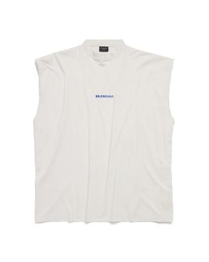 Balenciaga Camiseta Sin Mangas Back - Blanco