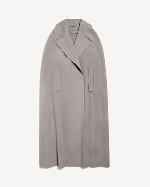 Balenciaga Long Double-faced Cape Coat - Grey