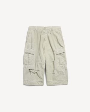 Balenciaga Cropped Cargo Trousers - Natural