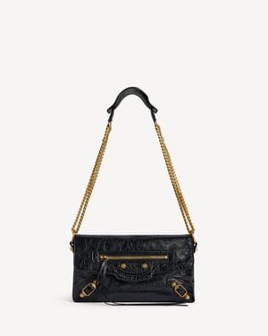 Balenciaga Clutch Con Cadena Le City - Negro
