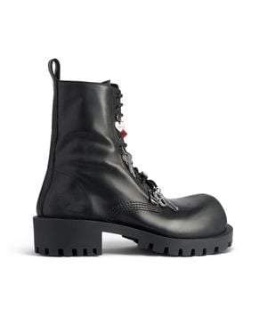 Balenciaga Hummer Lace-up Bootie - Black