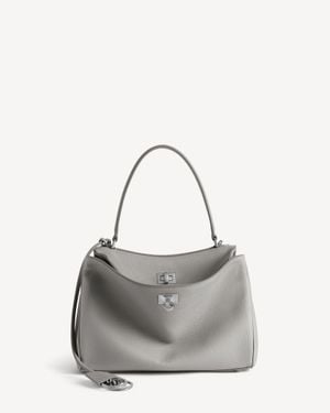 Balenciaga Rodeo Handbag Small Grained Calfskin - Grey