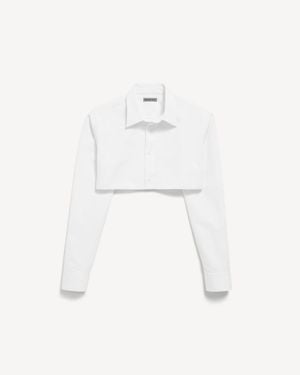 Balenciaga Crop-Hemd - Weiß