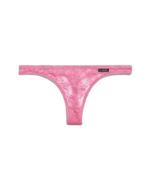 Balenciaga Lace Thong - Purple