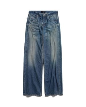 Balenciaga Wide Leg Baggy Pants - Blue