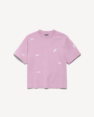 Balenciaga 520 Stickers Medium Fit T-Shirt - Purple