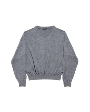 Balenciaga Pullover Mit V-Ausschnitt - Grau