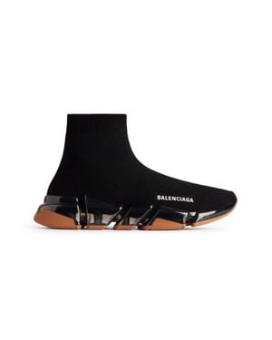 Balenciaga Speed 2.0 Full Clear Sole Recycled Knit Sneaker - Black