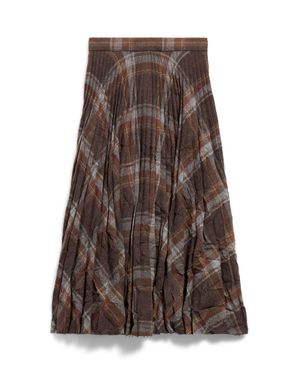 Balenciaga Gonna A Pieghe Effetto Increspato - Marrone