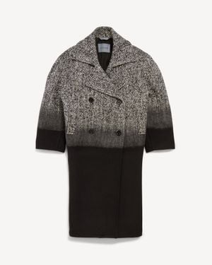 Balenciaga Long Cocoon Coat - Black