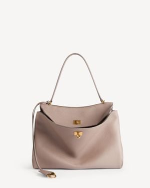 Balenciaga Rodeo Handbag Medium Grained Calfskin - Multicolour