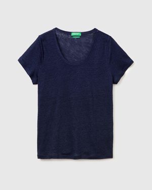 Benetton Benetton, Round-Neck T-Shirt - Blue