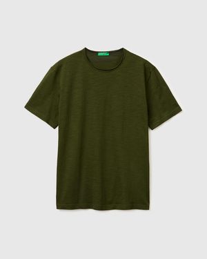Benetton Benetton, Slub Cotton T-Shirt - Green