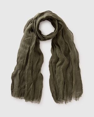 Benetton Benetton, Pure Linen Scarf - Green