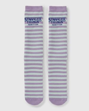 Benetton Benetton, Stranger Things Striped Socks - Black