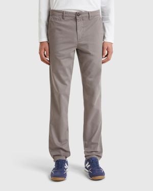Benetton Chino Coupe Slim Gris Foncé - Noir