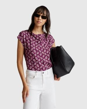 Benetton Benetton, Top With Bandana Print - Black