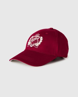 Benetton Benetton, Cappello Baseball Con Ricamo, Taglia, Rosso, Donna