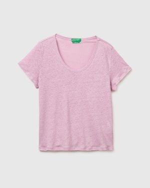 Benetton Benetton, Round-Neck T-Shirt - Pink
