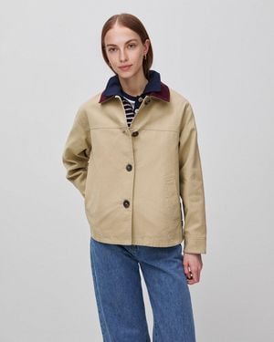 Benetton Benetton, Jacke Mit Samtkragen, Größe, Damen - Blau