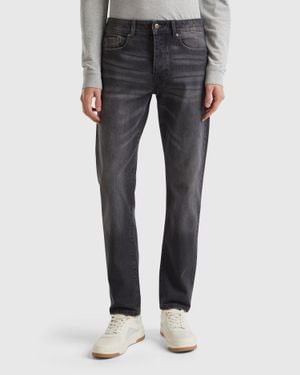 Benetton Benetton, Jean Slim Cinq Poches, Noir, Homme