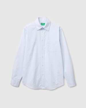 Benetton Benetton, Slim Fit Shirt With Pocket - Black