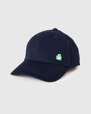 Benetton Benetton, Baseball Cap With Logo - Blue