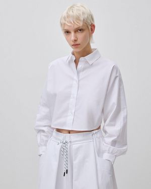 Benetton Benetton, Cropped Fit Shirt - Black