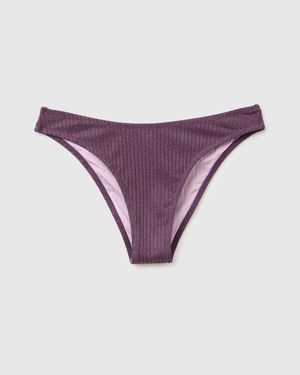 Benetton Benetton, Ribbed Swim Briefs With Lurex - Purple
