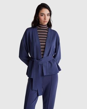 Benetton Benetton, Cardigan With Belt - Blue