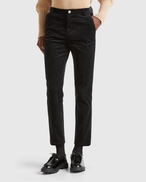 Benetton Benetton, Stretch Velvet Chinos - Black