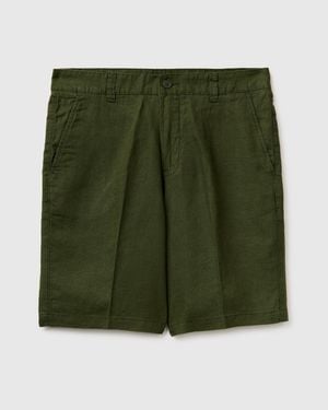 Benetton Benetton, Pure Linen Shorts - Green