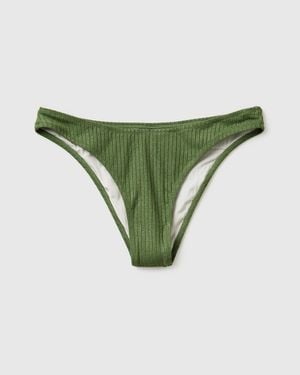 Benetton Benetton, Slip Mare A Costine Con Lurex, Taglia, Verde, Donna