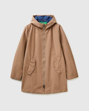 Benetton Benetton, Lightweight Nylon Parka - Brown