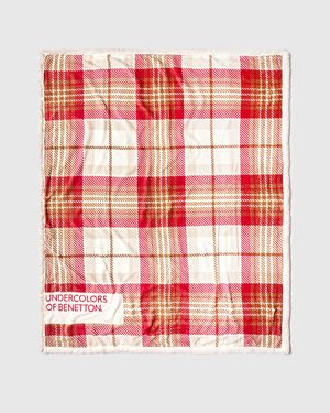 Benetton Benetton, Couverture De Noël En Tartan, Taille, Rouge, Femme