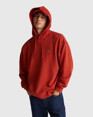 Benetton Benetton, Sudadera Con Capucha De Algodón, Talla, Naranja, Hombre - Rojo