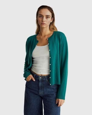 Benetton Benetton, Cardigan Verde - Blu