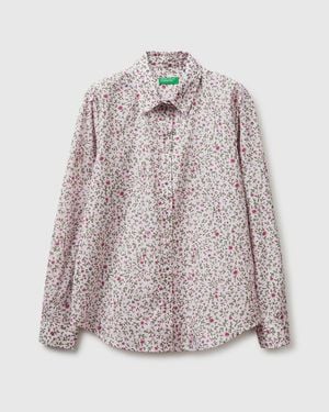 Benetton Benetton, Patterned Shirt - Black