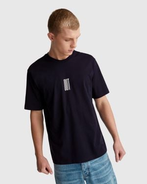 Benetton Benetton, Relaxed Fit T-Shirt With Print - Black