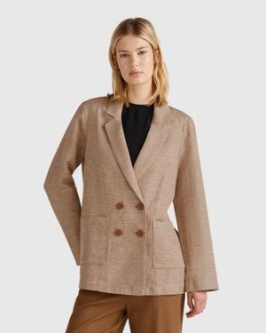 Benetton Benetton, Double-Breasted Jacket - Black