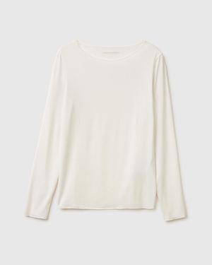 Benetton Benetton, Silk Blend Undershirt Jumper - White