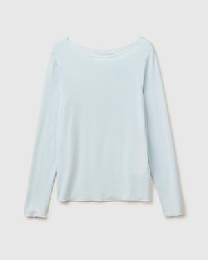 Benetton Benetton, Jersey Interior De Mezcla De Seda, Talla, Azul, Mujer - Negro