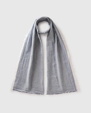 Benetton Benetton, Striped Linen Blend Scarf - Black