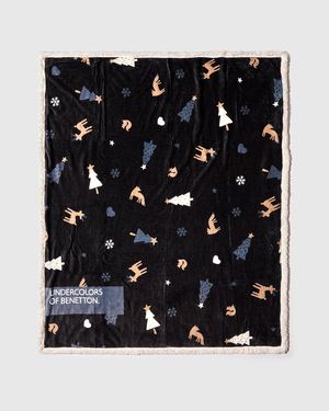 Benetton Benetton, Couverture De Noël, Taille, Noir, Femme