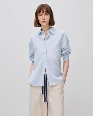 Benetton Benetton, Striped Shirt With Embroidery On The Back - Black