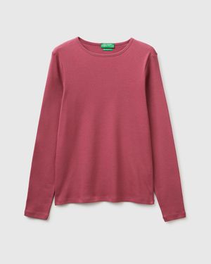 Benetton Benetton, Slim Fit Long Sleeve T-Shirt - Red