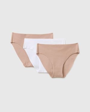 Benetton Benetton, Three Invisible Briefs - Black