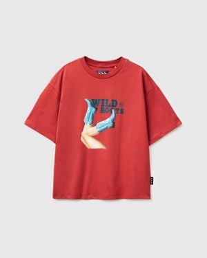 Benetton Benetton, Western Print T-Shirt - Red