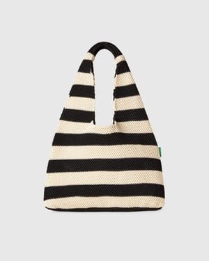 Benetton Benetton, Crochet Shoulder Bag - Black